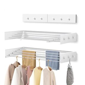 Metal Drying Rack Factory - OEM Flexible Detachable Wall-Mounted