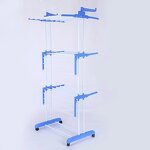 Iron Drying Rack Factory - OEM Four-Tier Foldable Standing
