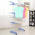 Iron Drying Rack Factory - OEM Four-Tier Foldable Standing