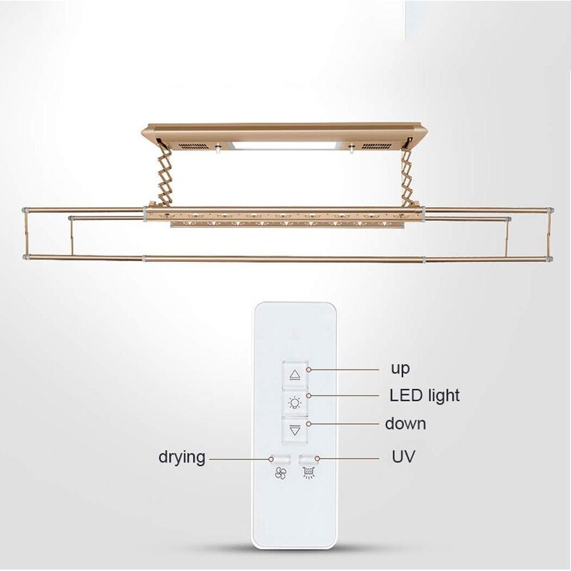 Electric Clothes Drying Rack Factory - OEM Ceiling Mounted UV Light