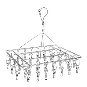 Drying Hanger Factory - OEM Single-Tier Silver Metal Sock