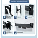 Clothes Drying Rack Factory - OEM Wall Mounted Trifold Folding