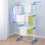 Iron Drying Rack Factory - OEM Four-Tier Foldable Standing