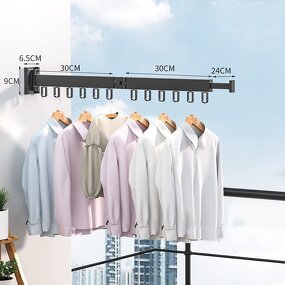 Aluminum Drying Rack Factory - OEM 3-Tier Retractable Wall-Mounted