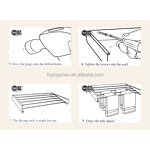 Aluminum Wall Clothes Rack Factory - OEM Drying Hanger Organizer