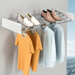 Aluminum Wall Clothes Rack Factory - OEM Foldable Space Saving