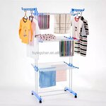 Iron Drying Rack Factory - OEM Four-Tier Foldable Standing