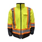Safety Bomber Jacket Factory - OEM High Visibility Detachable Sleeves