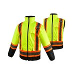 Safety Bomber Jacket Factory - OEM High Visibility Detachable Sleeves