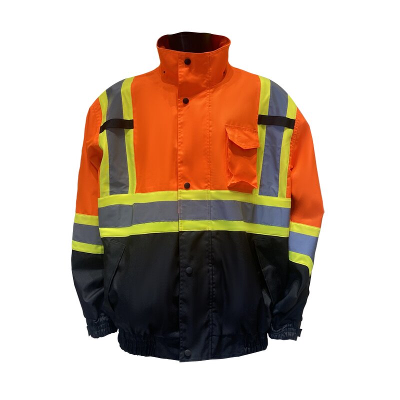 Safety Bomber Jacket Factory - OEM Hi-Viz Quilted Winter Jacket