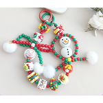 Phone Chain Manufacturer - Christmas Snowman Bead Pendant Lanyard