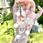 Phone Lanyard Manufacturer - Pearl Lucky Bow Rhinestone Pendant