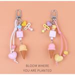 Keychain Manufacturer - Ice Cream Keychain Heart Colorful Bead Love