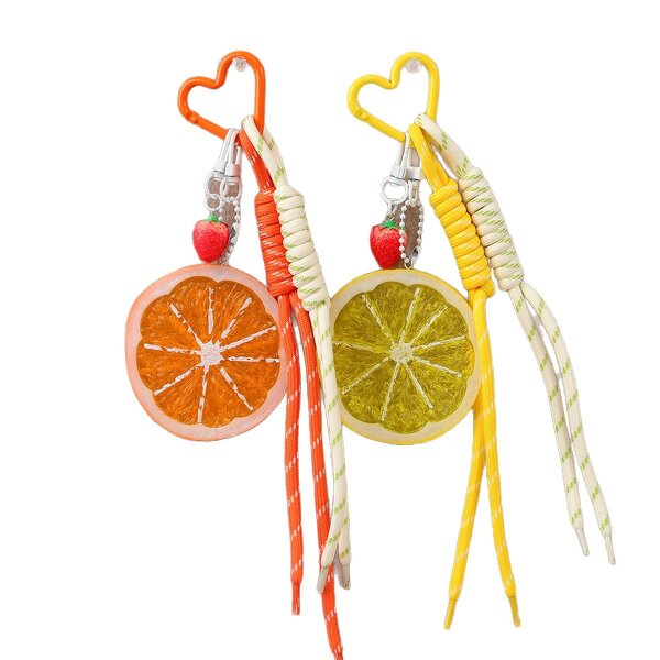 Keychain Factory - Fruit Lemon Strawberry Pendant Simple