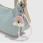 Keychain Manufacturer - Resin Heart Bead Rainbow Weaving