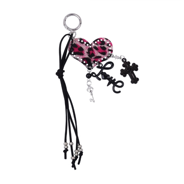 Keychain Manufacturer - Leopard Print Keychain Letter Cross Car Bag