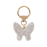 Keychain Manufacturer - Rhinestone Bow Keychain Gold Tag Women