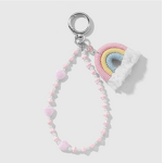 Keychain Manufacturer - Resin Heart Bead Rainbow Weaving