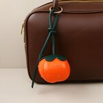 Keychain Manufacturer - PU Filled Cotton Pumpkin Keychain Bag Clip