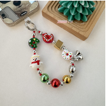 Phone Chain Supplier - Christmas Snowman Bead Donut Bell Lanyard