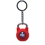 Keychain Supplier - 3D Rubber Keychain Barbell Kettlebell Pendant