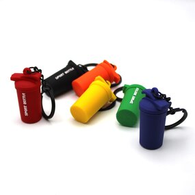 Keychain Supplier - 3D Rubber Fitness Keychain Shaker Cup Sport