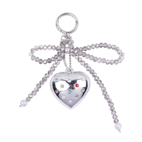 Keychain Factory - Heart Crystal Bead Bow Rhinestone Everything