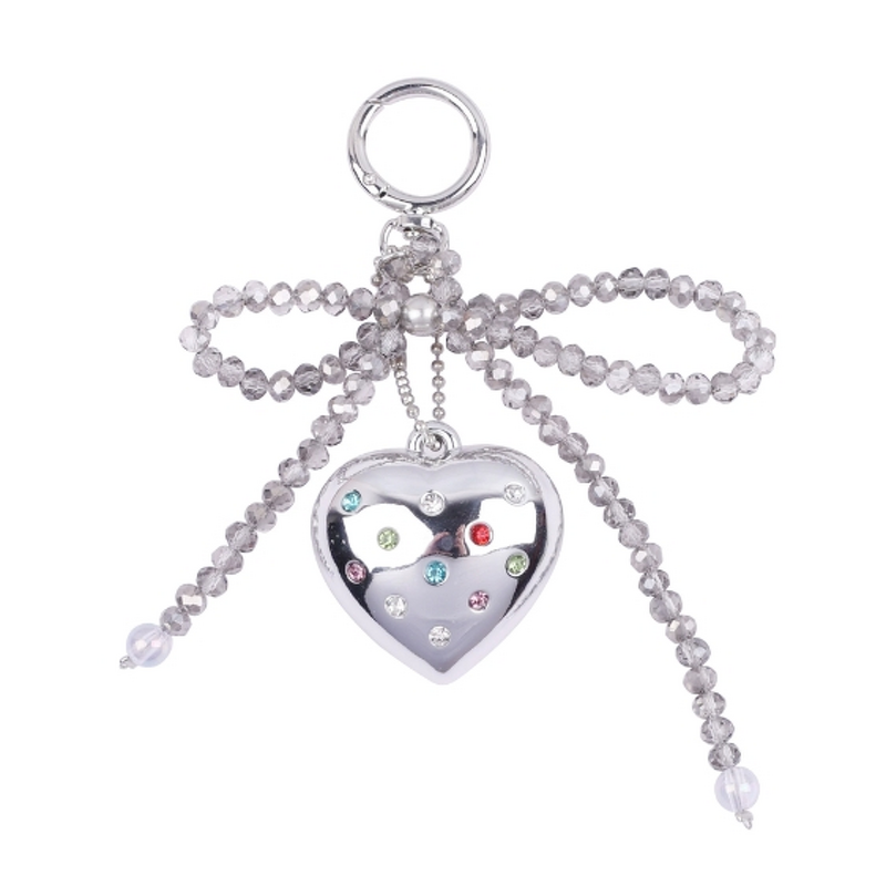 Keychain Factory - Heart Crystal Bead Bow Rhinestone Everything