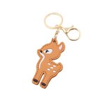 Car Keychain Factory - Double-sided Embroidered Deer Leather Pendant