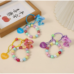 Keychain Supplier - Acrylic Small Dog Keychain Colorful Bead Bag