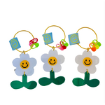 Keychain Manufacturer - Acrylic Smile Sunflower Keychain Car Bag