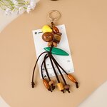 Keychain Manufacturer - Beaded Bag Pendant Wooden Resin Beads