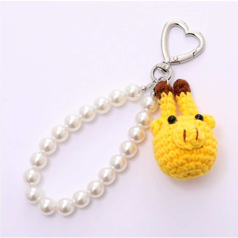 Keychain Factory - Plush Giraffe Bag Pendant Short Key Chain