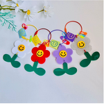 Keychain Manufacturer - Acrylic Smile Sunflower Keychain Car Bag