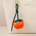 Keychain Manufacturer - PU Filled Cotton Pumpkin Keychain Bag Clip