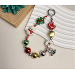 Phone Chain Supplier - Christmas Snowman Bead Donut Bell Lanyard