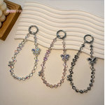 Phone Chain Supplier - High-End Crystal Bead Alloy Butterfly