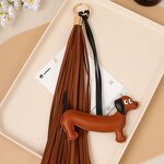 Keychain Factory - Extra Long Pug Tassel Pendant PU Cartoon