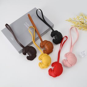 Keychain Supplier - Multi-layer Patch Croissant Keychain Bag Pendant