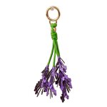Keychain Factory - Leather Lavender Flower Tassel Keychain