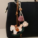 Keychain Supplier - Leather Rocking Horse Pendant Cute Niche