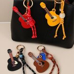 Keychain Manufacturer - PU Guitar Pendant Bead Keychain Wholesale