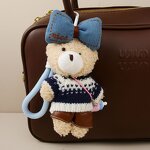 Keychain Manufacturer - Christmas Sweater Bear Plush Pendant Bow