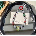 Phone Lanyard Factory - Christmas Hand-Painted Bead Crystal Alloy