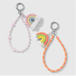 Keychain Manufacturer - Resin Heart Bead Rainbow Weaving