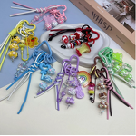 Keychain Supplier - Hand Drawn Doll Leather Rope Pendant Sweet