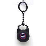 Keychain Supplier - 3D Rubber Keychain Barbell Kettlebell Pendant