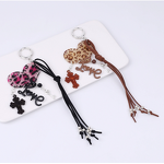 Keychain Manufacturer - Leopard Print Keychain Letter Cross Car Bag