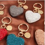 Keychain Supplier - Alloy Keychain Diamond Love Earphone Cover