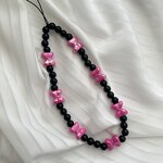 Phone Lanyard Factory - Short Beaded Chain Love Bow Phone Accessory